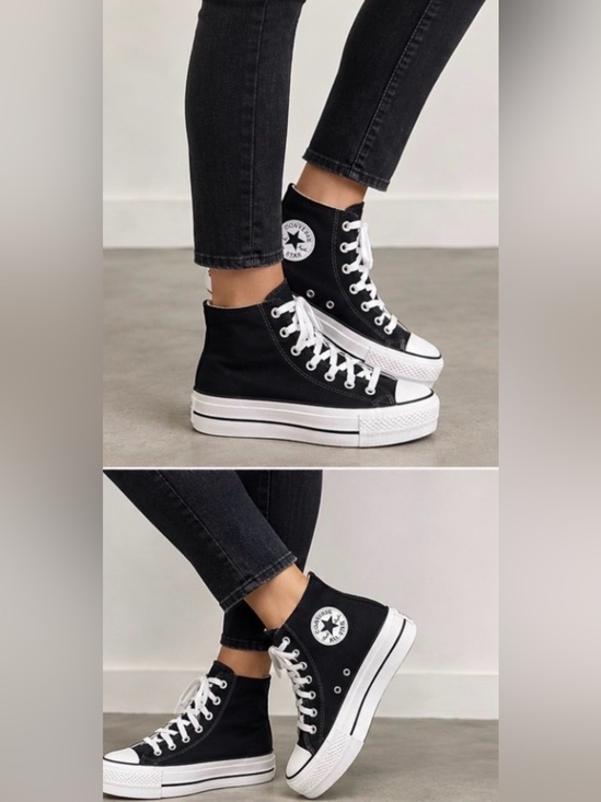 Converse Shoes - Converse Chuck Taylor All Star Lift Platform High Top Black White Women’s
